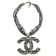 CHANEL Massive Jewelled CC Pendant Multi-strand Necklace, 2019