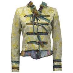 Early 2000's Loulou de la Falaise Brocade Jacket with Floral Blouse 10