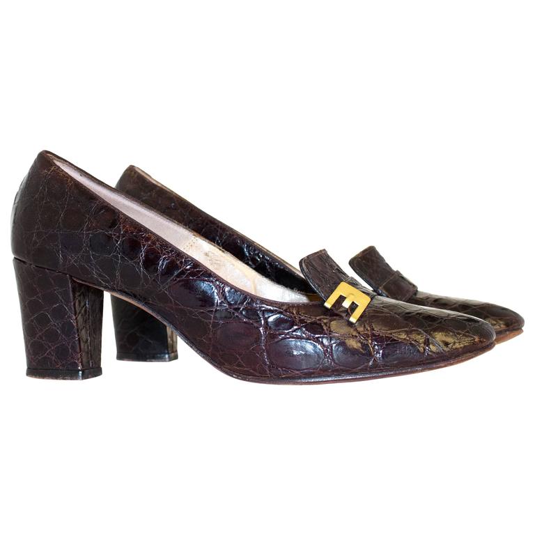 alligator skin pumps
