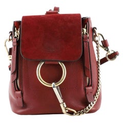 Chloe Faye Backpack Leather and Suede Mini