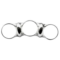 Sterling Silver Knuckle "Filling The Gap" Triple Ring