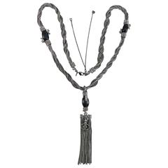 CHANEL 10A Shanghai Collection Long Metal Rope Dragon Necklace