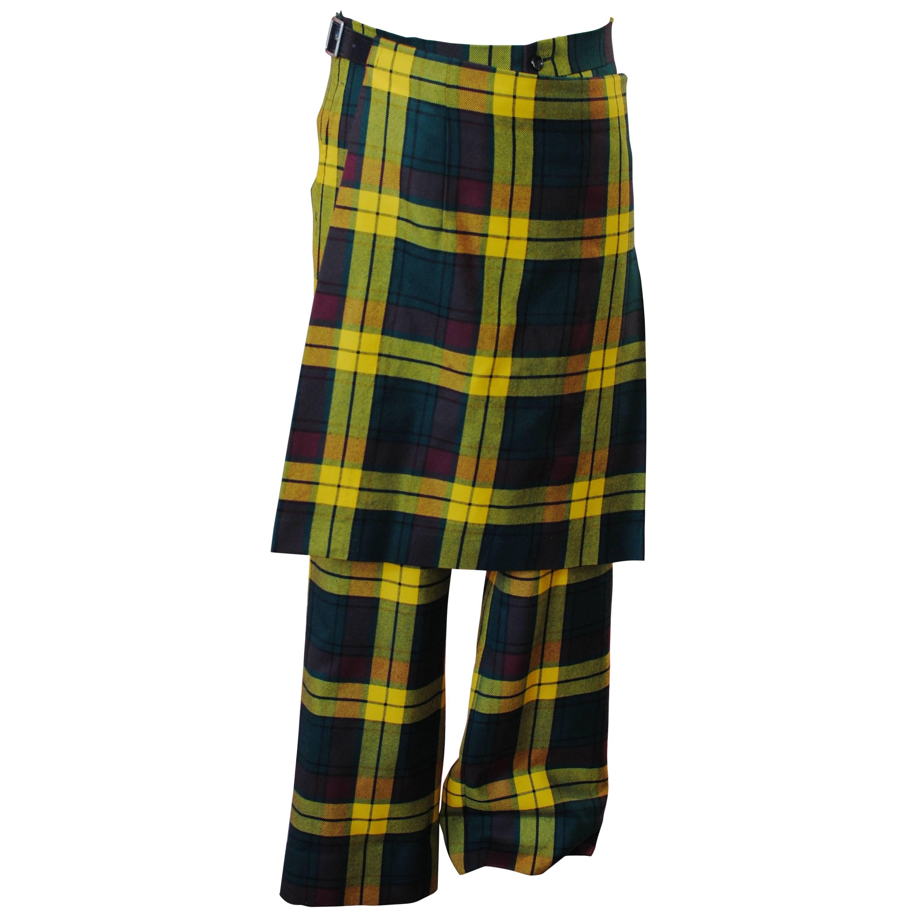 2004 COMME des GARÇONS  Homme Plus plaid kilt pants For Sale