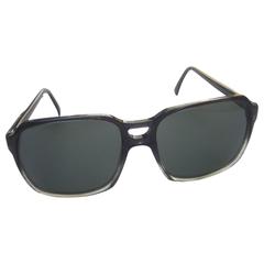 Yves Saint Laurent Gray Lucite Women's Sunglasses c 1980