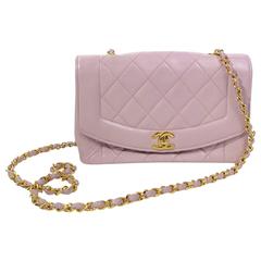 Chanel Pink Quilted Leather Flap Bag with Gold Hardware