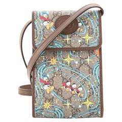 Gucci Disney Donald Duck Telefontasche Umhängetasche aus beschichtetem Segeltuch