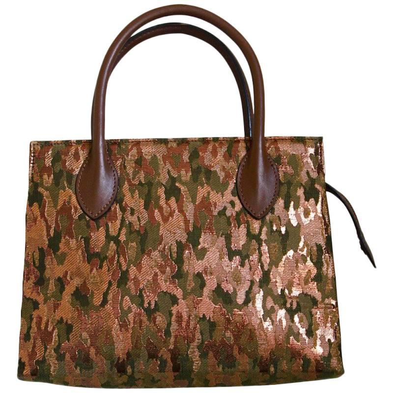1990's AZZEDINE ALAIA metallic camouflage bag