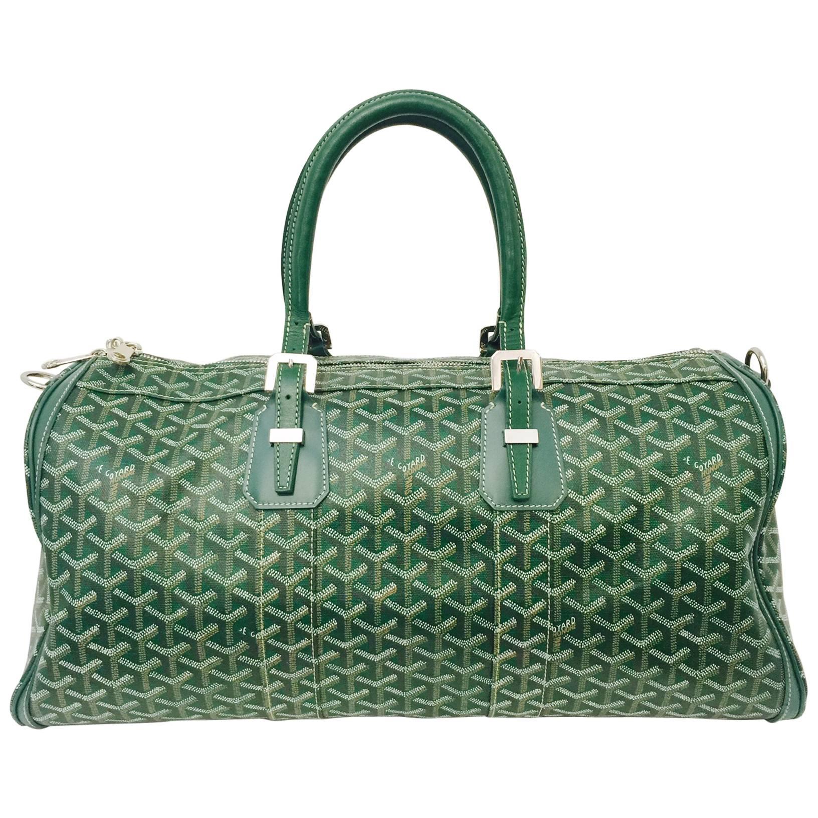 Goyard Green Goyardine Croisiere 50 Duffle Bag 