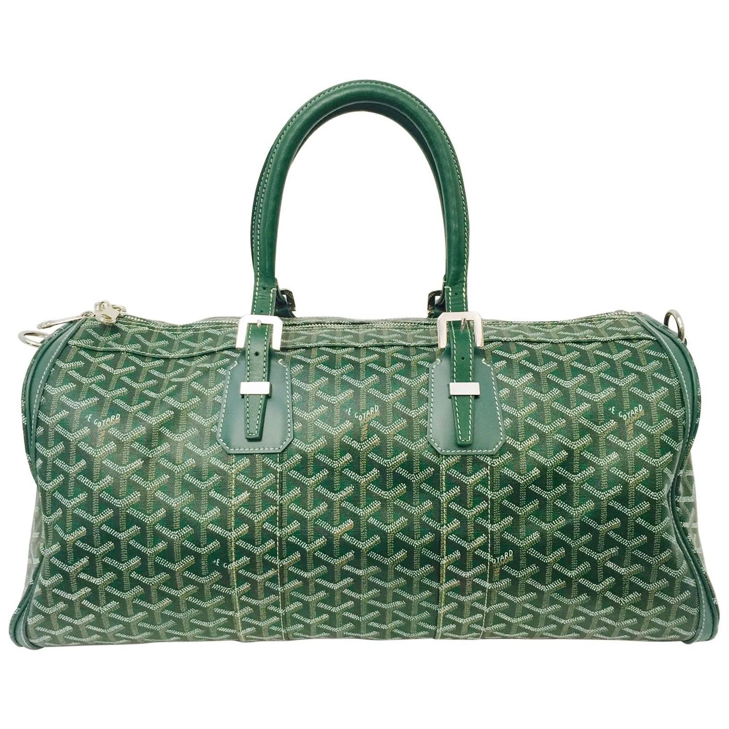 Goyard Green Goyardine Croisiere 50 Duffle Bag at 1stdibs