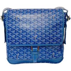 Goyard Blue Goyardine Urbain Messenger Cross Body Shoulder Bag