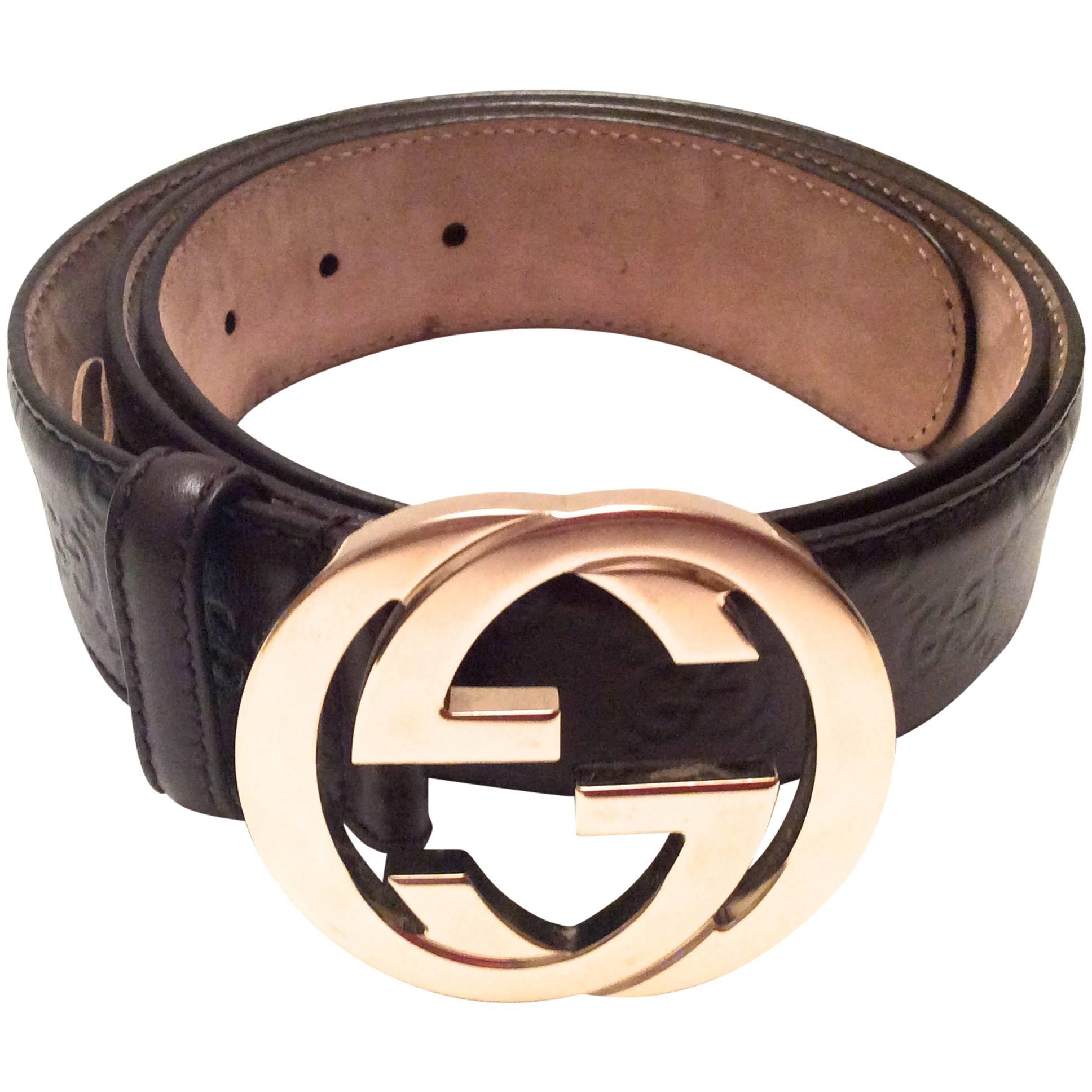 Men's Gucci Brown Leather Belt - Like New