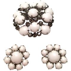 3 Pc Brooch with Matching Earring Set 3