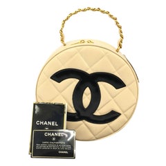 Chanel Round CC Cosmetic Vanity Bag