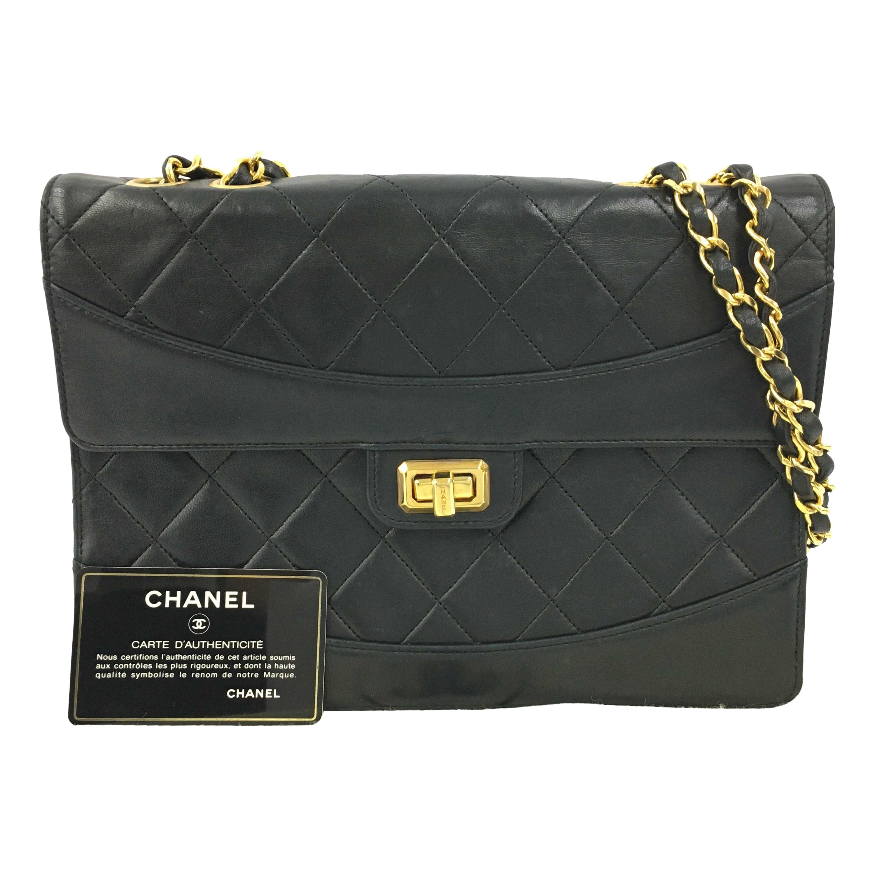 Chanel 2.55 Vintage Trapezoid Flap Lock Bag