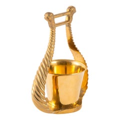 Portamatite Hermes placcato oro del 1960