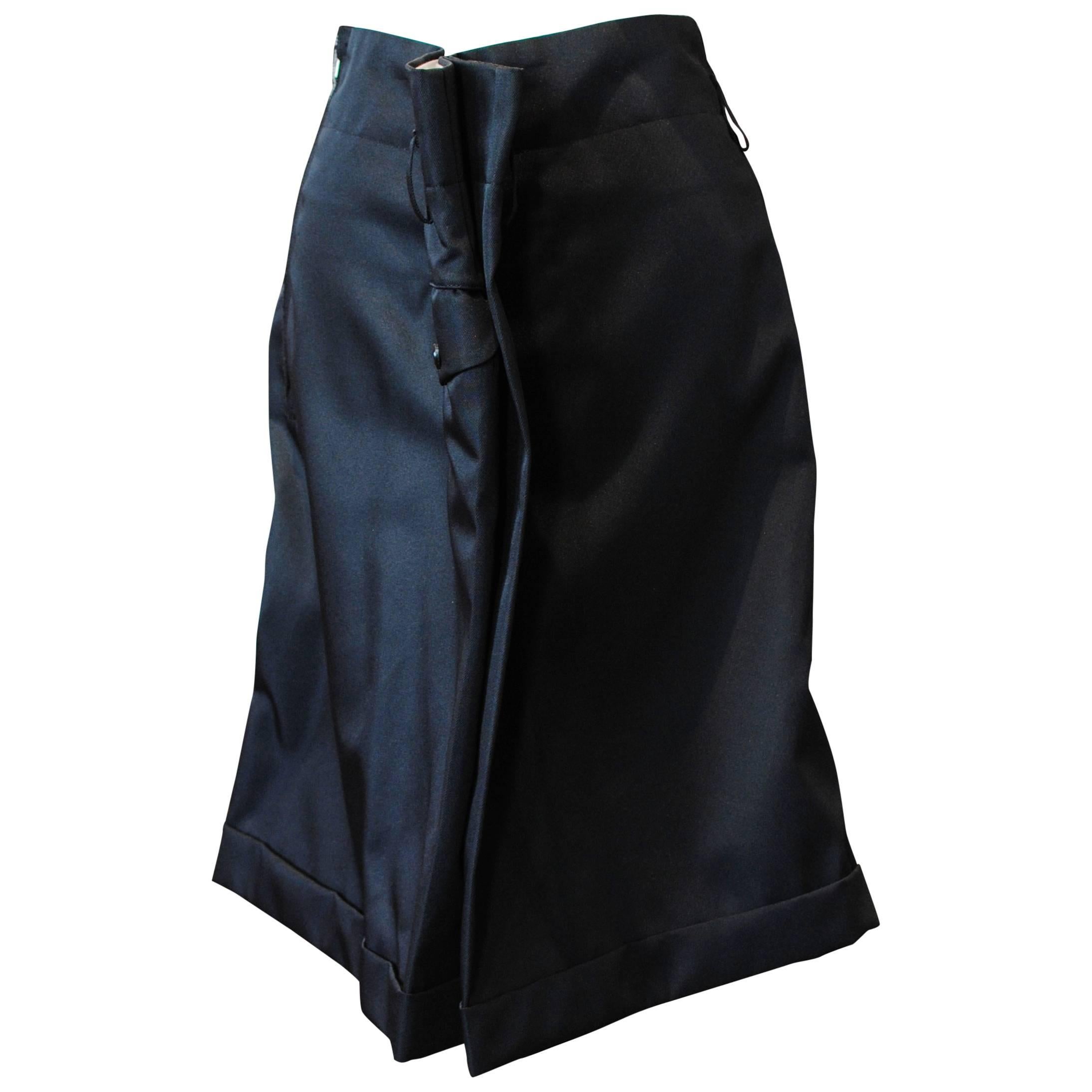 2013 COMME des GARÇONS black twisted shorts For Sale