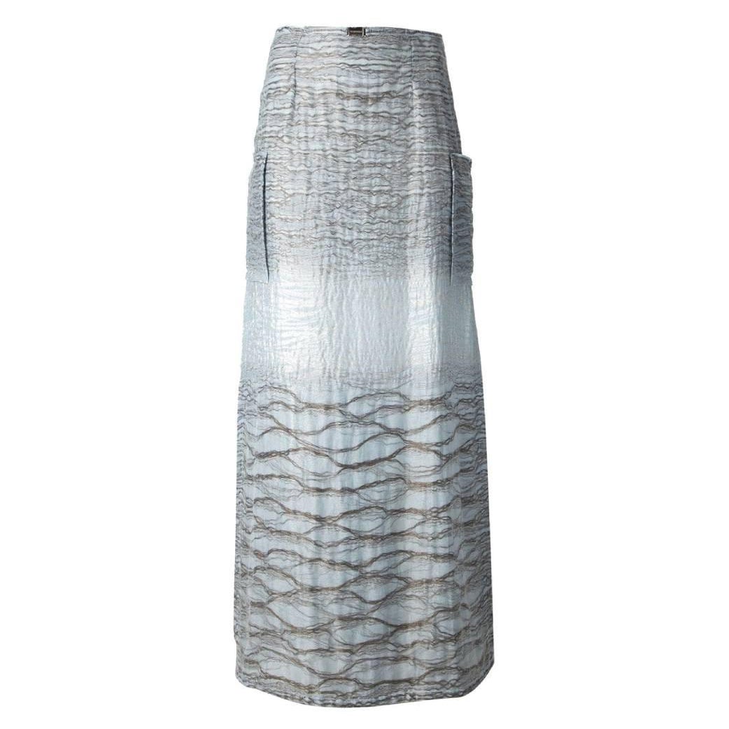 90s Jean Louis Scherrer Vintage 90s long A-line skirt For Sale