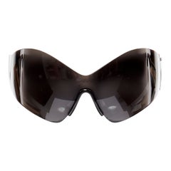 nuovi occhiali da sole BALENCIAGA DEMNA 2021 Runway Butterfly Mask shield Kim Kardashian