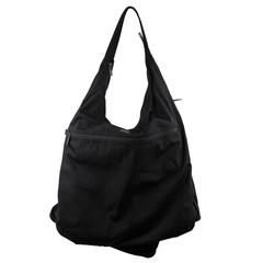 GUCCI Kleidungstragetasche aus schwarzem Segeltuch:: Reise-Hobo-Form:: Anzugabdeckung
