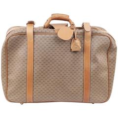 GUCCI VINTAGE Tan GG MONOGRAM Canvas CABIN SIZE SUITCASE Travel Bag