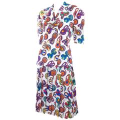 Vintage 1993 Hermes Silk Skirt Suit "LES RUBANS DU CHEVAL" 10