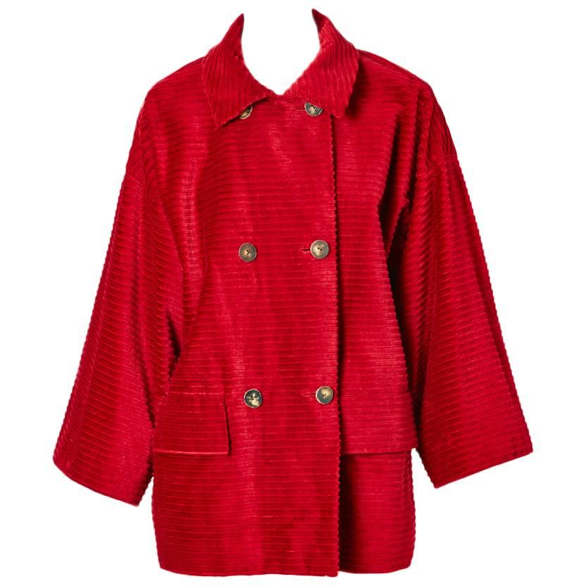 Bill Blass Wide Wale Corduroy Car Coat