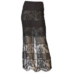 Chanel Lace and Georgette Evening Skirt 12