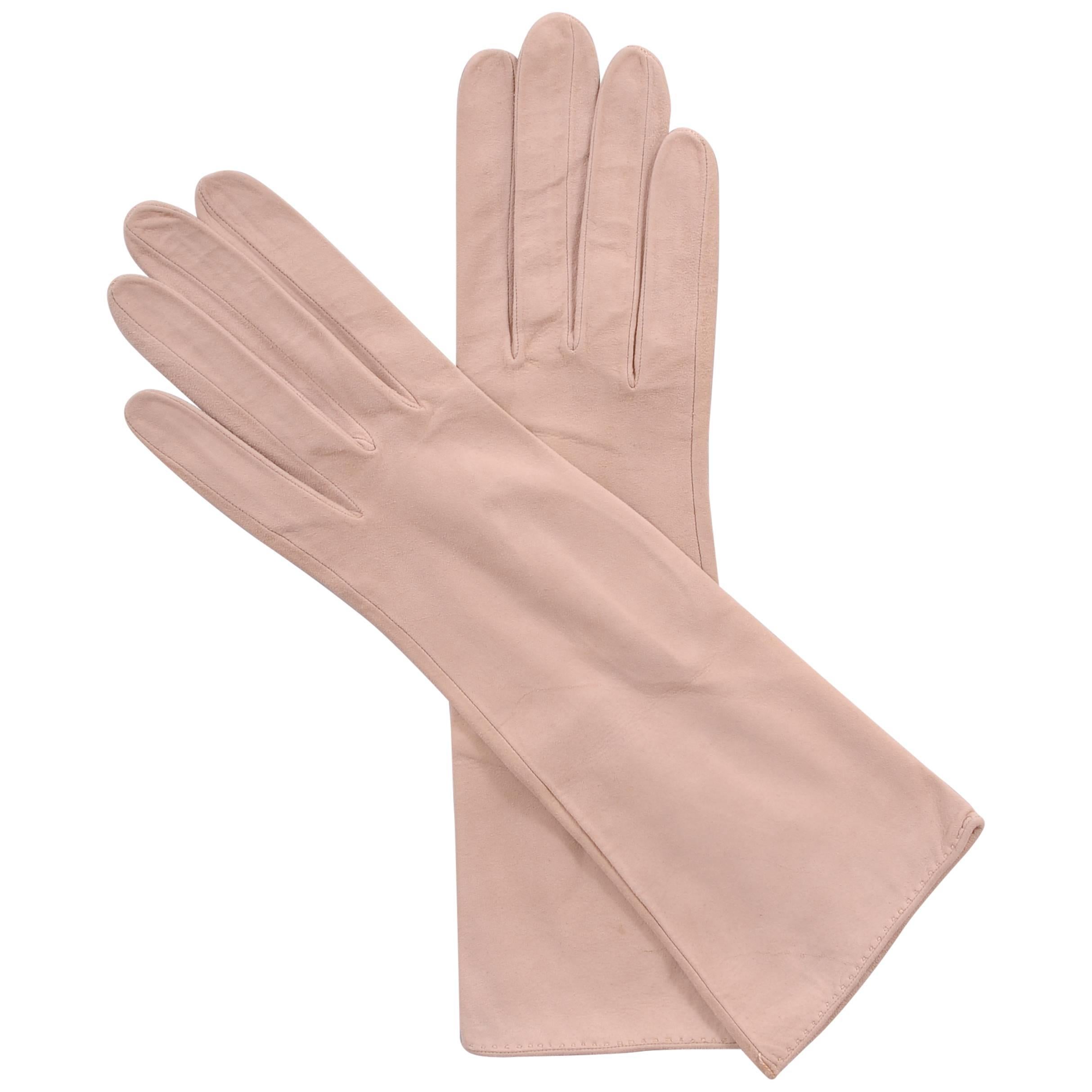 Hermes Suede Gloves Never Worn Size 7 1/2