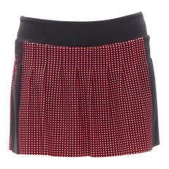 FENDI Activewear Karl Love black pink polka dot lined pleated skirt S