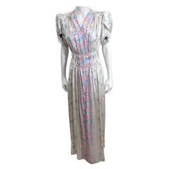 Vintage Art Deco Rayon Floral Gown Upcyled by Studio VL