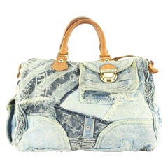 Louis Vuitton Monogrammiertes Denim-Patchwork- Speedy 30 9LVJ1025