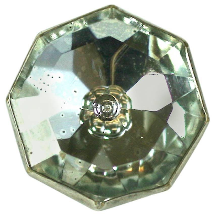 Georgian  Parabolic Foilback Crystal Brooch