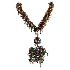 Vintage Chanel Mughal Inspired Multicolor Necklace 