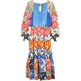 Koos - Robe boho en crêpe de soie piqué