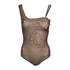 Jean Paul Gaultier Soleil F/W 2006 Unworn Crystal Embellished Bodysuit Swimsuit