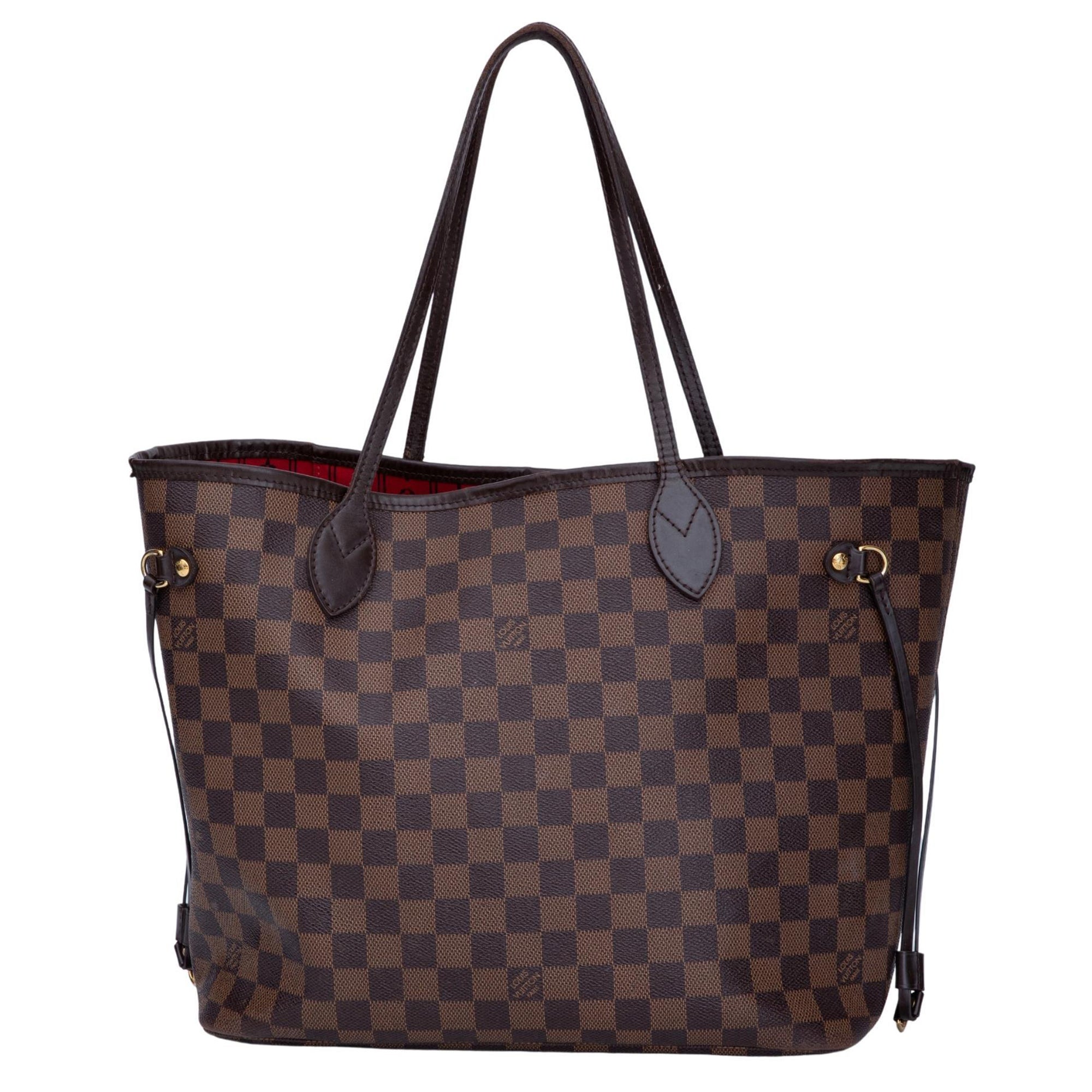 Louis Vuitton Damier Ebene Neverfull Tote MM (2013) For Sale
