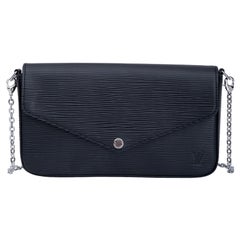 Used Louis Vuitton Epi Leather Black Pochette Felicie Bag (2018)