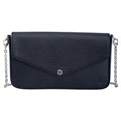 Schwarze Pochette Felicie-Tasche aus Leder von Louis Vuitton (2018)