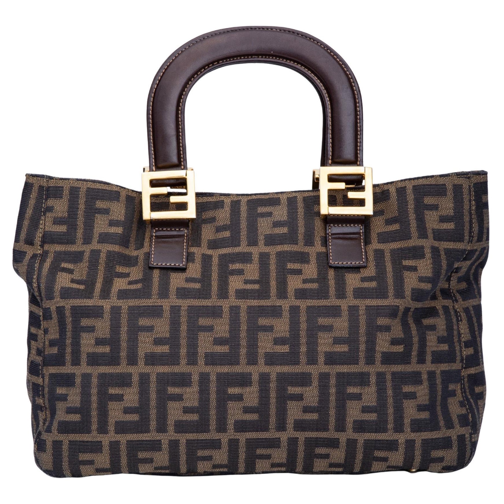 Fendi Vintage Zucca FF Monogram Tote Bag For Sale at 1stDibs