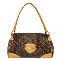 Louis Vuitton Brown Monogram Canvas Leather Beverly MM Bag