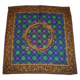Sciarpa di seta Adrienne Vittadini "Plaid & Palsey" in grassetto multicolore