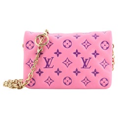 Louis Vuitton Coussin Pochette Monogram Embossed Lambskin Gold 224797250