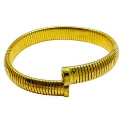 Vintage gold omega chain designer runway bracelet