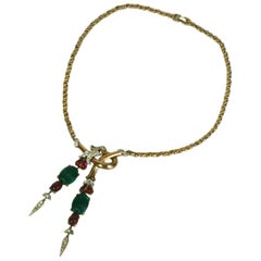 Vintage Trifari Moghul Pendant Necklace by Alfred Phillipe