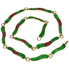 CoCo Chanel Pate De Verre Poured Byzantine Glass Belt, Workshop Maison Gripoix 5