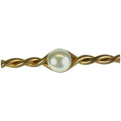Chanel Classic Pearl Bar Brooch 12