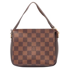 Louis Vuitton Damier Ebene Canvas Leather Make Up Toiletry Pouch