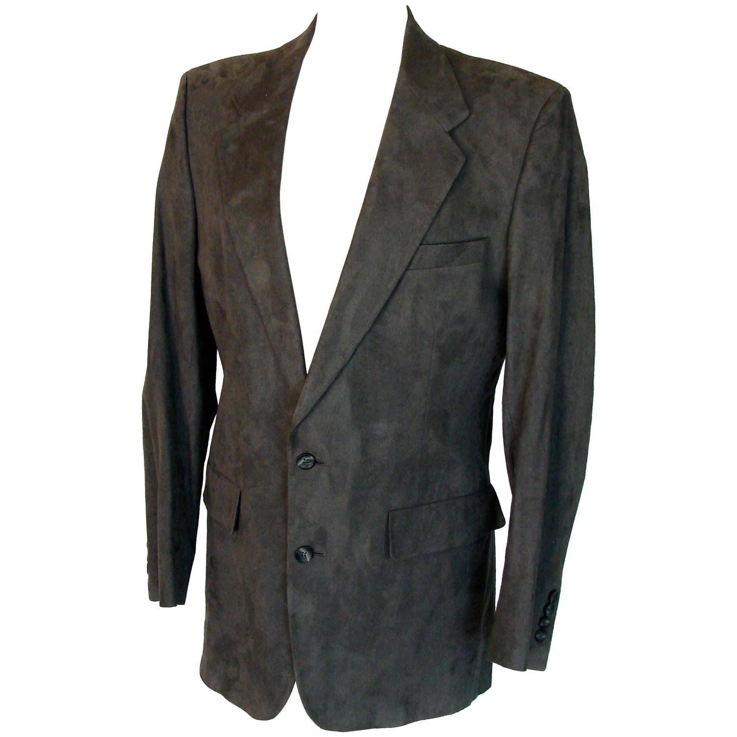 Christian Dior Monsieur Mens Gray Suede Jacket Rich's Specialty Store ...