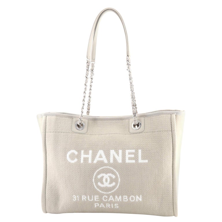 Chanel Deauville Tote Mixed Fibers Small at 1stDibs