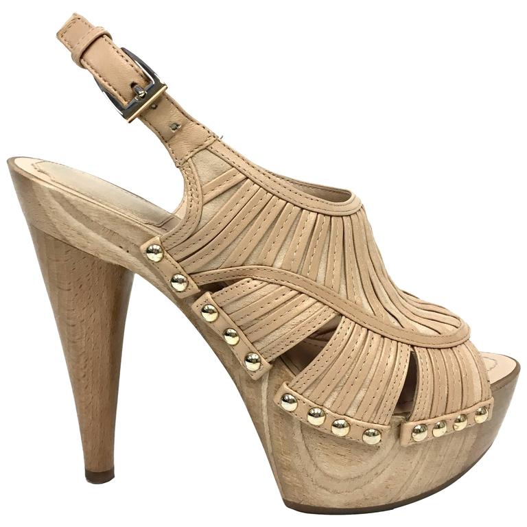 dior sling back nude